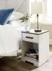Ashley Furniture EB4121-291 Shawburn - One Drawer Night Stand - Open Cubby - White / Black / Gray