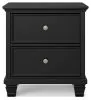 Ashley Furniture B687-92 Lanolee - Two Drawer Nightstand - Black