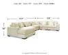 Ashley Furniture 21104S11 Ashley Furniture 21104S11 Lindyn - 6-Piece Sectional With LAF Corner Chaise - Ivory