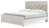 Ashley Furniture B2640B50 Altyra - King Panel Bed With Upholstered Headboard - White
