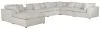 Jackson Furniture Industries 4445/31/59/28/88/8-11 Jackson Furniture Industries 4445/31/59/28/88/8-11 Posh - 8 Piece Modular Sectional With 3 Armless, 3 Corners, 1 Cocktail Ottoman, 1 Console - Porcelain