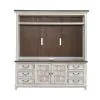 Liberty Furniture 237-ENT-ECP River Place - Entertainment Center With Piers - Riverstone White & Tobacco