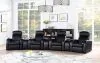 CoasterEssence 600001-S4A Cyrus - Upholstered 7 Piece Home Theater Seating - Black