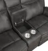 CoasterEveryday 603504-S2 Lawrence - 2 Piece Upholstered Reclining Sofa Set - Charcoal