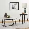 CoasterEveryday 723237 Hugo - Round Faux Marble End Table - White And Matte Black