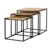 CoasterElevations 931182 Belcourt - 3 Piece Square Nesting Tables - Natural And Black