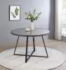 Coaster Fine Furniture 120630 Jillian - Round Mirror Top Dining Table - Black Nickel