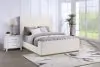Coaster Fine Furniture 302046Q Nala - Upholstered Queen Sleigh Bed - Cream