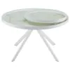 Coaster Fine Furniture 706258 Briggs - Round Marble Printed Glass Top Coffee Table - White