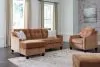 Benchcraft® 67204/18/20/14 Amity Bay - 3 Pc. - Sofa Chaise, Chair, Ottoman - Clay
