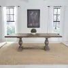 Liberty Furniture 237G-DR-TRS River Place - Trestle Table - Riverstone Gray & Tobacco