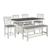 New Classic 40-7522-C4CB New Classic 40-7522-C4CB Richland - Counter Table With 4 Chairs And 1 Bench - White