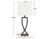 Ashley Furniture L204174 Makara - Metal Table Lamp (Set of 2) - Black / Brown