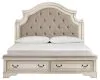 Ashley Furniture B743B21 Realyn - California King Upholstered Bed - White / Brown / Beige