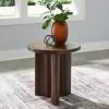Ashley Furniture T689-6 Korestone - Round End Table - Dark Brown