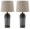 Ashley Furniture L204064 Norbert - Metal Table Lamp (Set of 2) - Gray