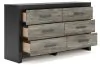 Ashley Furniture PCB1118-31 Ashley Furniture PCB1118-31 Broachmyn - Six Drawer Dresser - Black / Gray