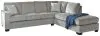 Ashley Furniture 87214S3 Ashley Furniture 87214S3 Altari - Right Arm Facing Corner Chaise With Sleeper 2 Pc Sectional - Alloy