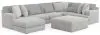 Jackson Furniture Industries 3303/30/72/75/28-18 Jackson Furniture Industries 3303/30/72/75/28-18 Logan - 3 Piece Sectional With Comfort Coil Seating And Included Cocktail Ottoman And 9 Accent Pillows (Left Side Facing Chaise) - Moonstruck