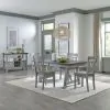 Liberty Furniture 131-CD-5TRS Liberty Furniture 131-CD-5TRS Newport - 5 Piece Trestle Table Set - Smokey Gray / Carbon Gray