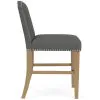Riverside Furniture 92617 Riverside Furniture 92617 Mix-N-Match Chairs - Clipped Top Upholstered Stool (Set of 2) - Dark Gray