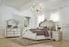 CoasterElevations 223521Q Antonella - Upholstered Queen Panel Bed - Ivory And Camel