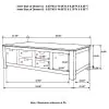 CoasterElevations 723888 Esther - 6-Drawer Solid Wood Coffee Table - Natural