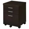 CoasterEveryday 800894 Skylar - 3-Drawer Home Office Mobile File Cabinet - Cappuccino