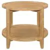 Coaster Fine Furniture 709697 Camillo - Round Solid Wood Side End Table - Maple