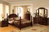 Furniture of America CM7571EK-BED Tuscan - Eastern King Bed - Glossy Dark Pine