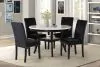 New Classic 41-400-BKD4C Celeste - Round Dining Table & 4 Chairs - Black