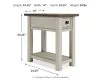 Ashley Furniture T637-107 Ashley Furniture T637-107 Bolanburg - Chair Side End Table - White / Brown / Beige
