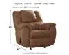 Ashley Furniture 1030225 Ashley Furniture 1030225 McGann - Rocker Recliner - Light Brown