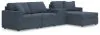 Ashley Furniture 92121S40 Ashley Furniture 92121S40 Modmax - 4-Piece Sectional With Raf Corner Chaise And Storage Console - Ink
