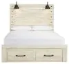 Ashley Furniture B192B8 Ashley Furniture B192B8 Cambeck - Queen Panel Bed With 2 Storage Drawers - Whitewash
