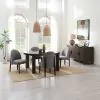 ACME DN06880 Estella - Round Dining Table With Natural Marble Top - Black Top & Walnut
