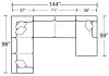 Jackson Furniture Industries 1345/62/30/76-11 Jackson Furniture Industries 1345/62/30/76-11 Harper - 3 Piece Sectional With RSF Chaise - Oyster