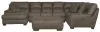 Jackson Furniture Industries 4043/30/72/75/28-19 Jackson Furniture Industries 4043/30/72/75/28-19 Royce - 3 Piece Sectional With Cocktail Ottoman (LSF Chaise) - Light Brown