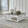 Liberty Furniture 244-OT1014 Magnolia Manor - Oversized Square Cocktail Table - Antique White