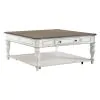 Liberty Furniture 244-OT1014 Magnolia Manor - Oversized Square Cocktail Table - Antique White