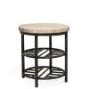 Riverside Furniture 77708 Riverside Furniture 77708 Capri - Round End Table - Alabaster Travertine