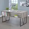 CoasterEveryday 801999 Analiese - 4-Drawer Writing Desk - Gray Driftwood