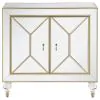 CoasterEssence 951854 Lupin - 2-Door Mirrored Storage Accent Cabinet - Champagne