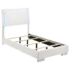 CoasterEssence 203500T-S5L Felicity - 5 Piece Twin Bedroom Set With LED - White High Gloss