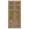 Coaster Fine Furniture 953479 Hawthorne - 4-Shelf Glass Door Tall Cabinet With Drawers - Mango