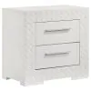 Coaster Fine Furniture 224942 Ives - 2-Drawer Nightstand Bedside Table - White High Gloss
