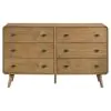 Coaster Fine Furniture 225093 Robyn - 6-Drawer Bedroom Dresser - Light Ash