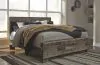 Benchcraft® B200/31/36/46/58/56/97 Benchcraft® B200/31/36/46/58/56/97 Derekson - 6 Pc. - Dresser, Mirror, Chest, King Panel Bed - Multi Gray