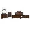 New Classic 00-2477-16N New Classic 00-2477-16N Bella Notte - 6/6 Western King 6 Piece Set Padded Sleigh Bed - Cherry