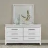 Liberty Furniture 781-BR51 Reflections - Lighted Mirror - Pearl White & Rhinestone